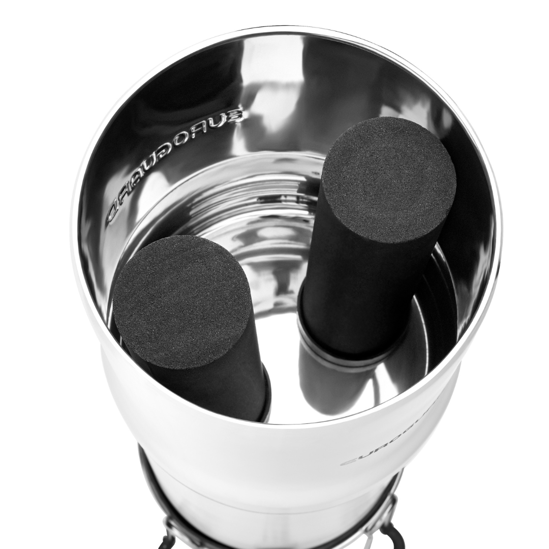 Inox Blanco Edición Limitada – Filtro de Agua por Gravedad (Soporte de Madera + Grifo Indicador)