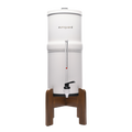 Inox Blanc Édition Limitée - Filtre à Eau et Purificateur d’Eau (support bois + robinet niveau d’eau)