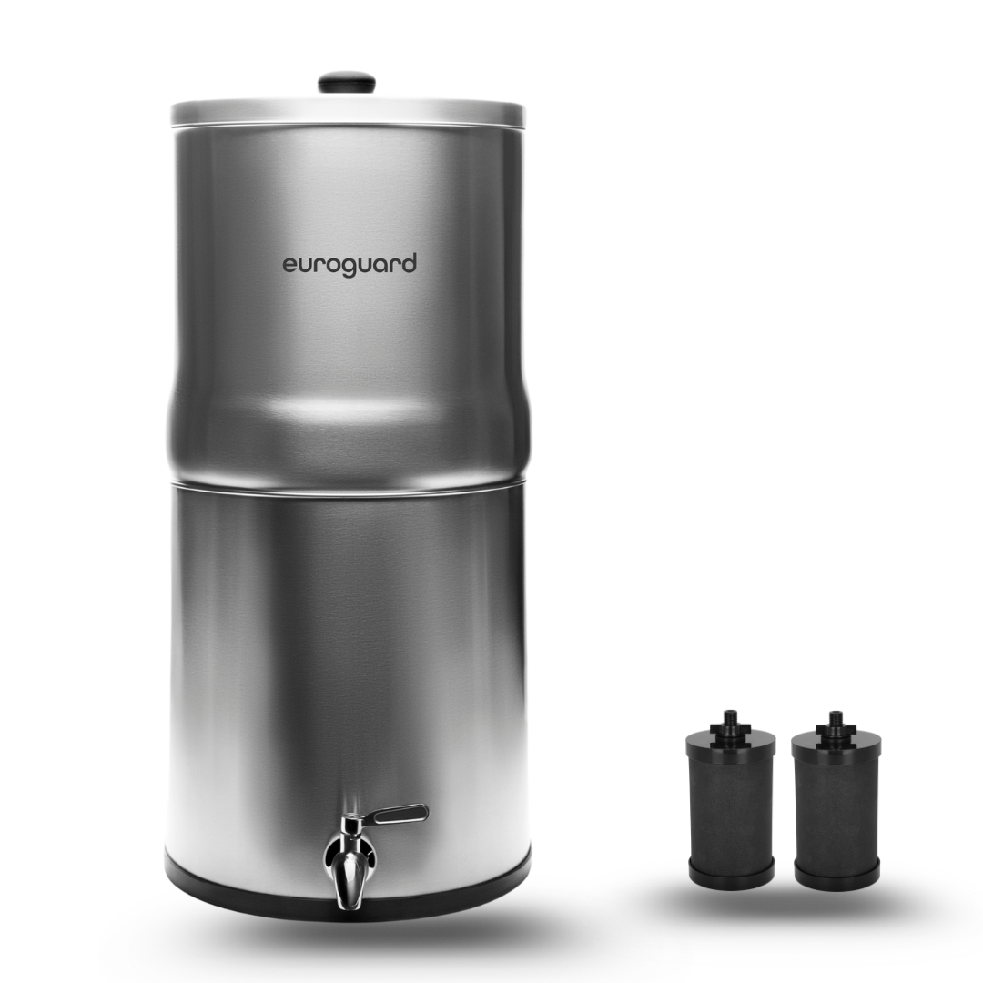 Filtro de Agua por Gravedad en Acero Inoxidable