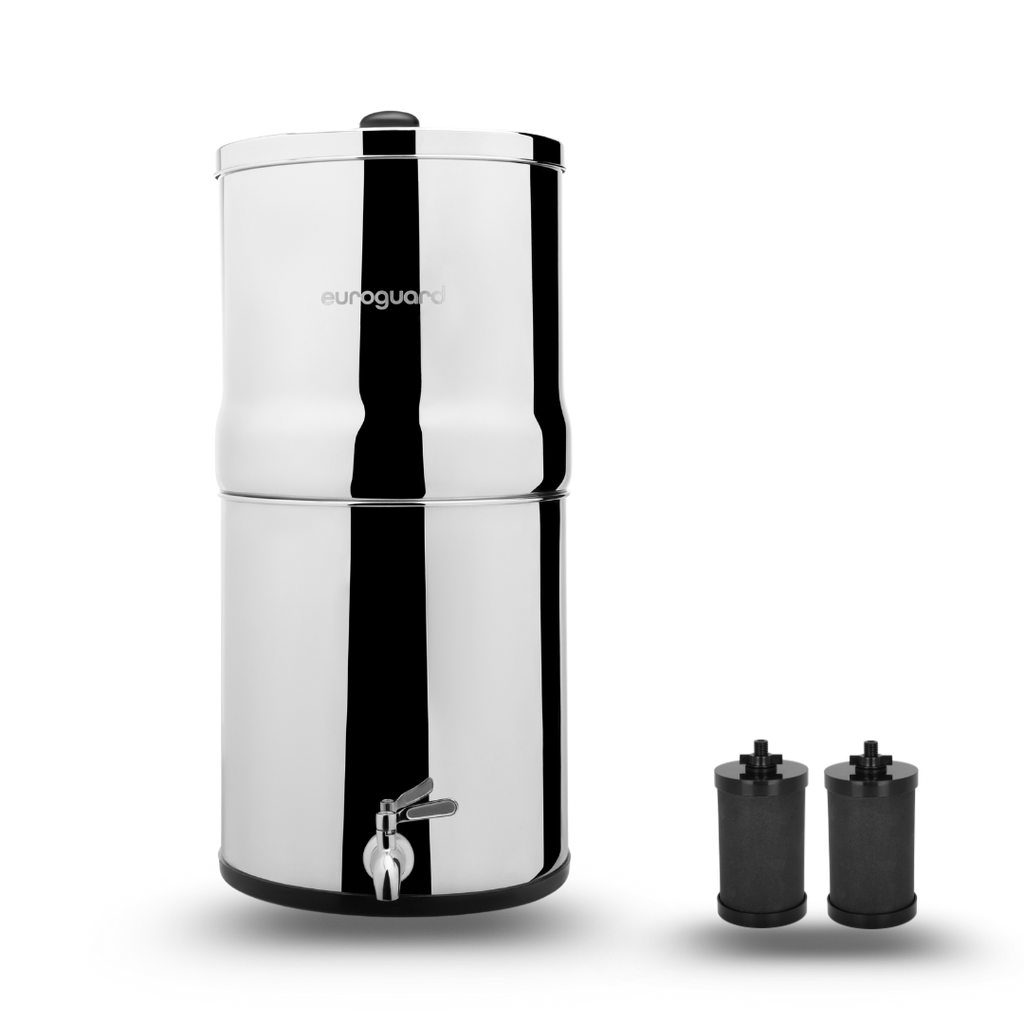 Filtro de Agua por Gravedad en Acero Inoxidable