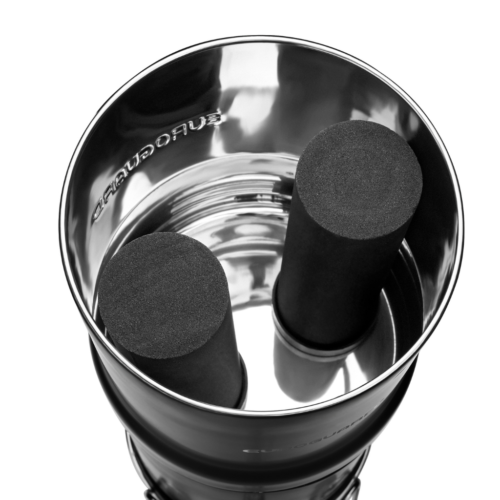 EuroGuard Inox Negro – Edición Limitada | Filtro y Purificador de Agua (Soporte de Madera + Grifo Indicador)