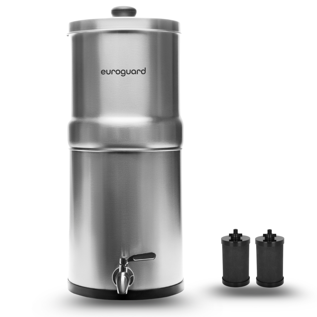 Filtro de Agua por Gravedad en Acero Inoxidable