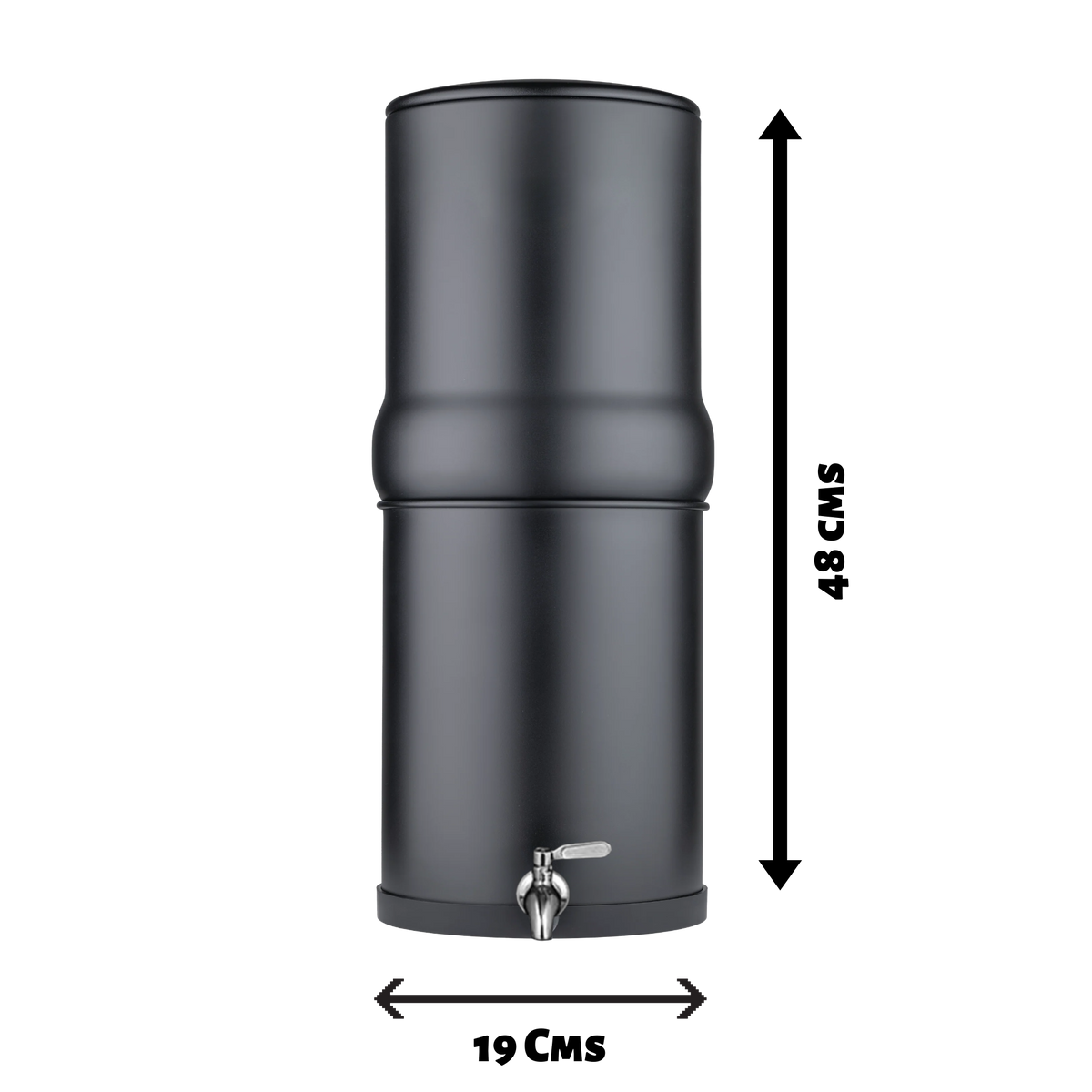 6 Litres Inox Noir Édition Limitée - Filtre à Eau et Purificateur d’Eau - EuroGuard Filtre