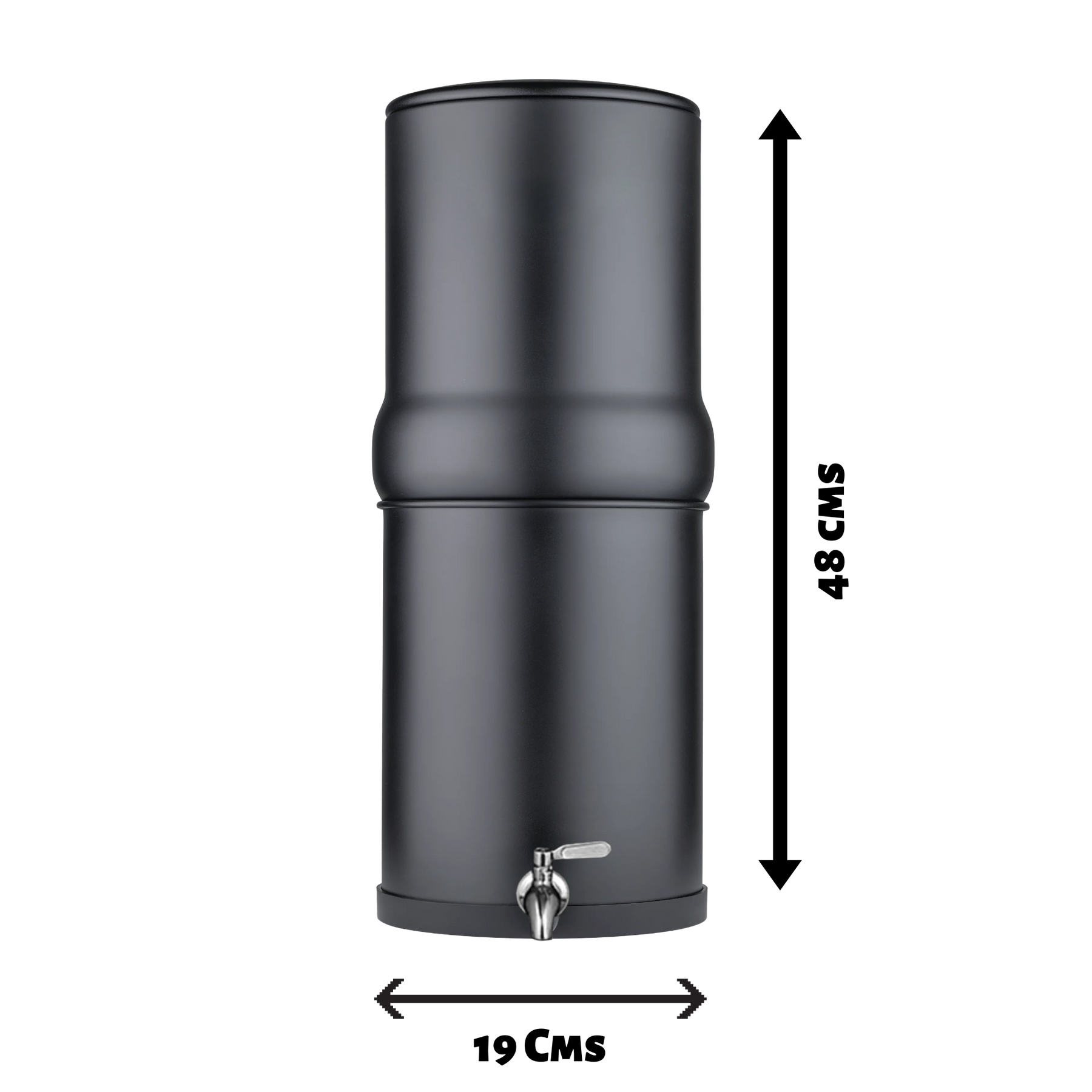 6 Litres Inox Noir Édition Limitée - Filtre à Eau et Purificateur d’Eau - EuroGuard Filtre