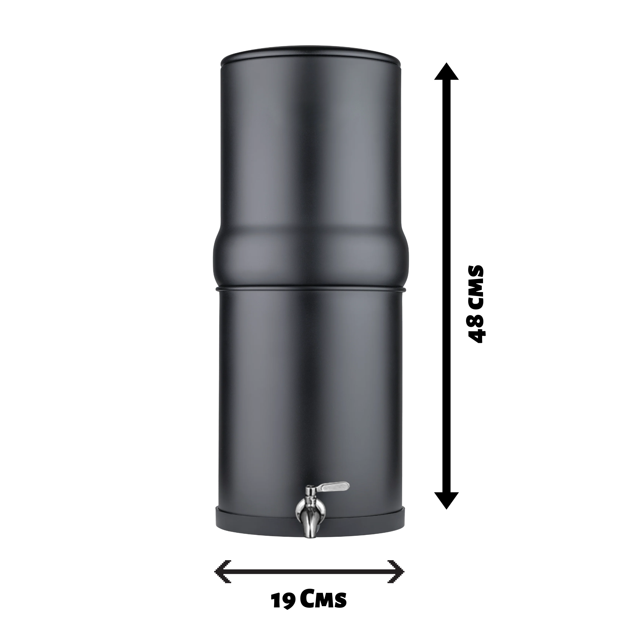 6 Litres Inox Noir Édition Limitée - Filtre à Eau et Purificateur d’Eau - EuroGuard Filtre