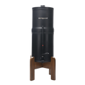 EuroGuard Inox Negro – Edición Limitada | Filtro y Purificador de Agua (Soporte de Madera + Grifo Indicador)