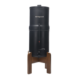 EuroGuard Inox Negro – Edición Limitada | Filtro y Purificador de Agua (Soporte de Madera + Grifo Indicador)