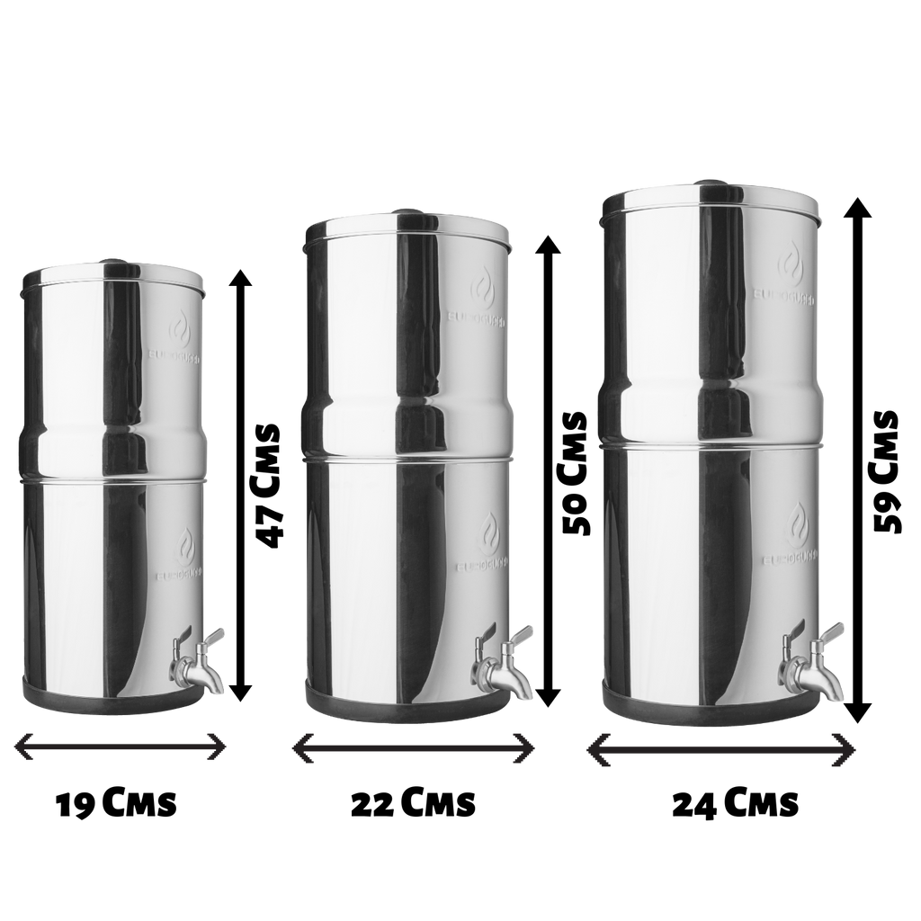 Filtro de Agua por Gravedad en Acero Inoxidable