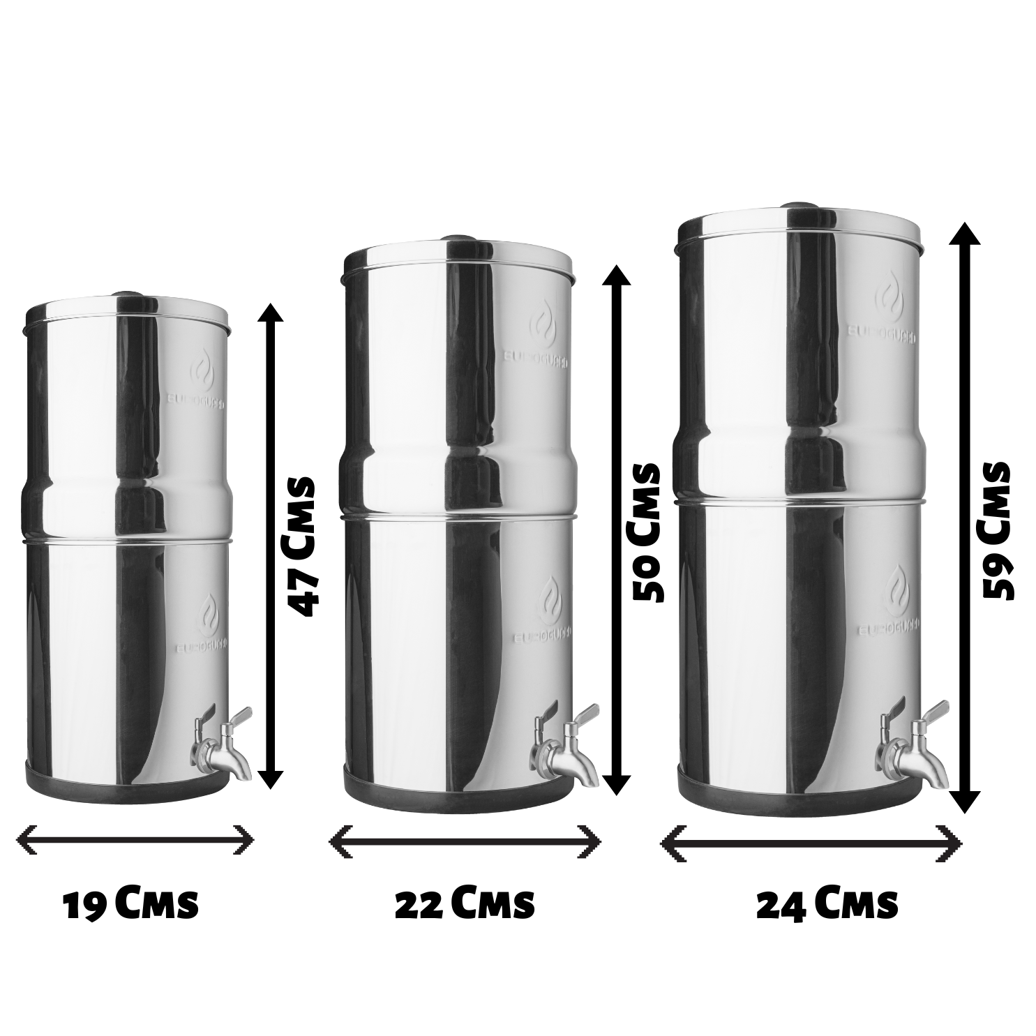 Filtro de Agua por Gravedad en Acero Inoxidable